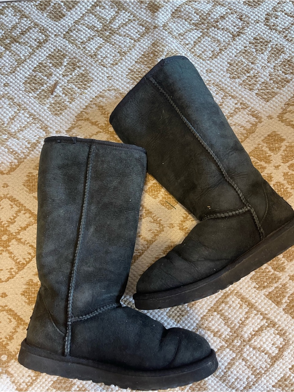UGG Black Short Suede Winter Boots